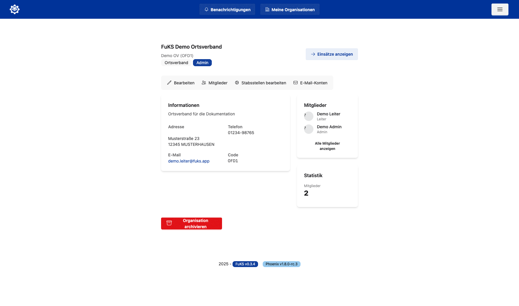 Organisations-Details